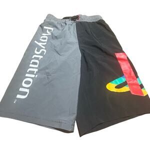Sony PlayStation Kids Swim Shorts - Gray and Black size l 10/12